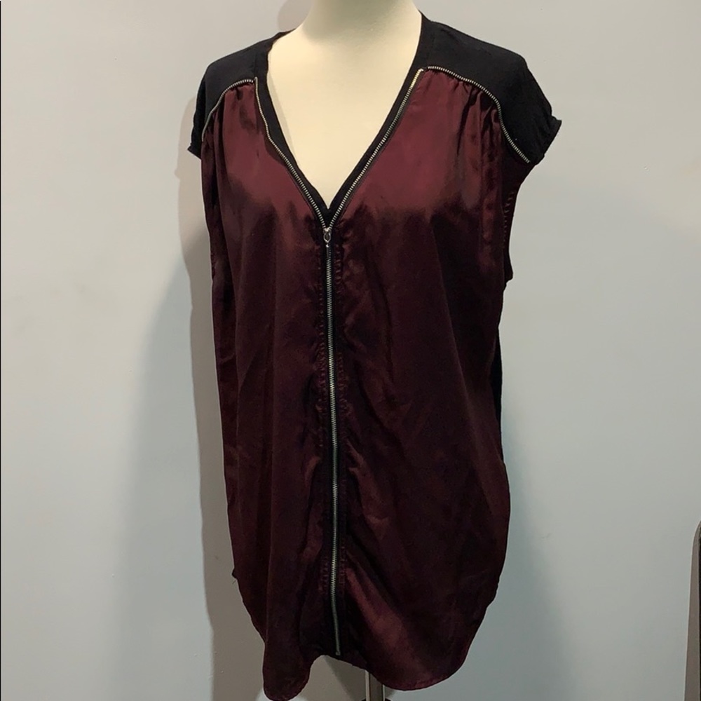 Rock & Republic Sleeveless Top Large Biker Grunge